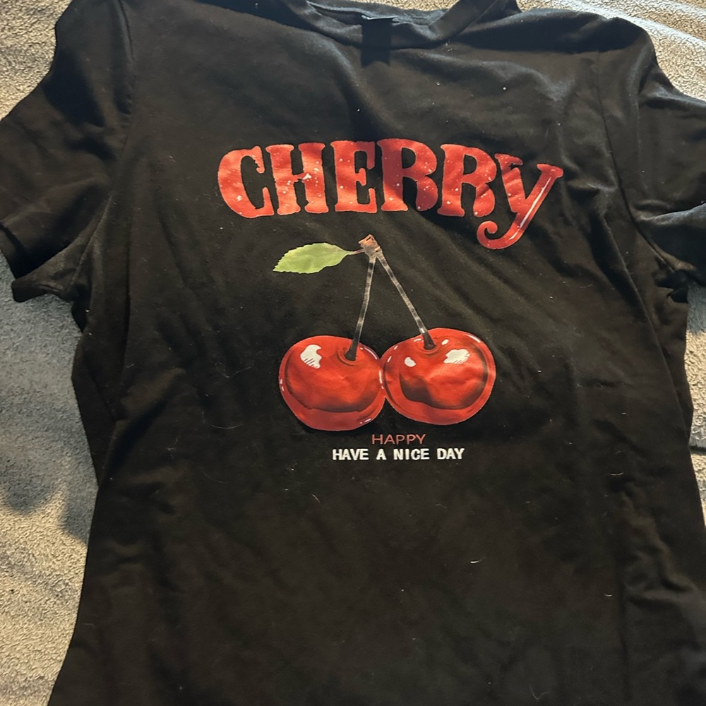 SHEIN Black Cherry Kids T-Shirt